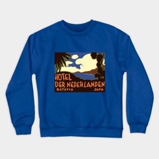 Vintage Travel Poster, Batavia, Java Crewneck Sweatshirt